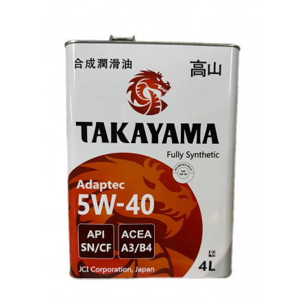 Масло моторное TAKAYAMA Adaptec 5W-40 A3/B4 SN/CF 4л
