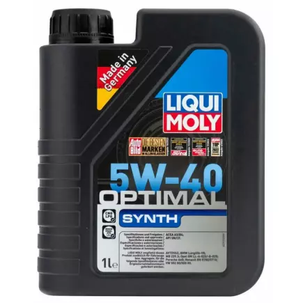 Масло моторное LIQUI MOLY Optimal Synth 5W-40 SN A3|B4 1л. Масло моторное LIQUI MOLY Optimal Synth 5W-40 SN A3|B4 1л.
