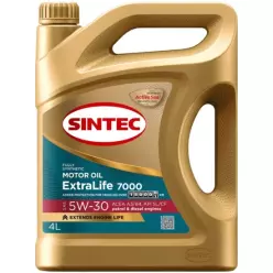 Масло моторное Sintec ExtraLife 7000 5W-30 A3/B4 4л