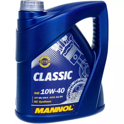 Масло моторное MANNOL Classic 10w40 SN//CН-4 4л синтет. Масло моторное MANNOL Classic 10w40 SN//CН-4 4л синтет.