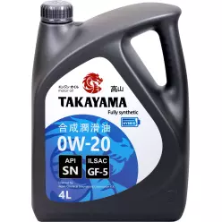 Масло моторное TAKAYAMA SAE 0W-20, ILSAC GF-5, API SN пластик 4л