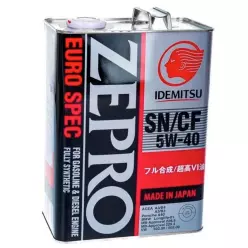Масло моторное IDEMITSU ZEPRO EURO SPEC F-S SN/CF 5W40 A3 B4, железо Япония 4л